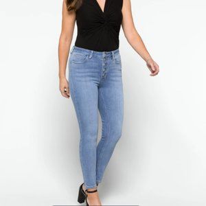 Just USA High Rise Button Fly Skinny Jeans, Size 26